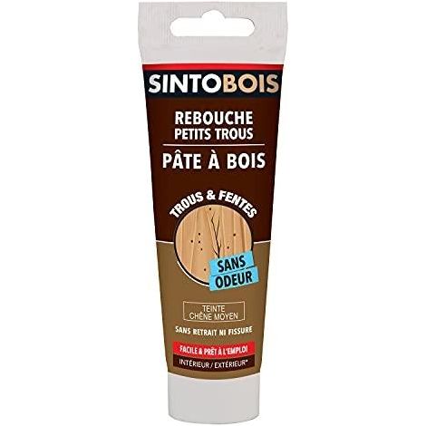 Masilla para madera sinto roble medio tubo 80g secado rápido