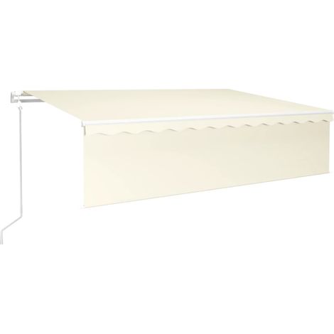 Maison Exclusive - Tenda Automatica con Parasole LED e Sensore Vento 6x3 m Crema