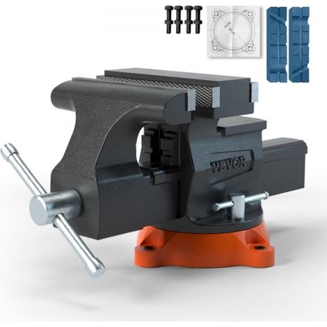 16,7cm Schraubstock 360° Drehbar Sphäroguss Werkbankschraubstock 7,2x7,7cm Amboss Schraubstock 16,5-23,5 Backenöffnung Parallelschraubstock Zwei-Wege-Backen zum Schärfen Schleifen Schneiden (1/5)