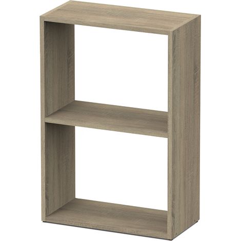 Etagère de bureau 2 niveaux coloris cambrian - Hauteur 75 x Longueur 50 x Profondeur 24.5 cm -PEGANE- (1/4)