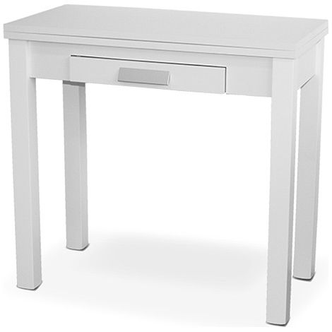 Mesa de Cocina - Modelo HENA - Material MDF/Madera - Medidas 80 x 40/80 x 76 cm Color: Blanco