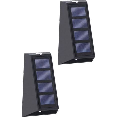 2 Pièces Applique Murale Solaire Lanterne Murale Solaire Applique Murale Extérieure Applique Murale Extérieure Lampes Solaires à L'Extérieur (1/5)