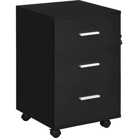 Caisson de bureau rangement JEANNE noir (1/5)