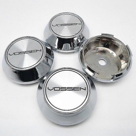 Lot de 4 cache-moyeux de 65 mm pour jantes Vossen, emblème, logo et autocollants décoratifs. (1/5)