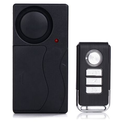Alarme vibrante sans fil, adaptée aux vélos/motos/voitures/véhicules/portes et fenêtres, volume de 110 dB (télécommande incluse).