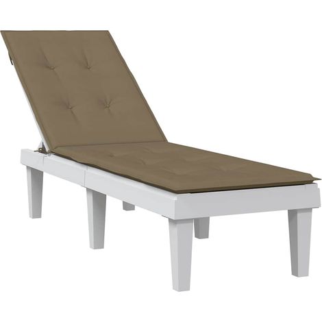 Liegestuhl-Auflage Melange Taupe (75+105) x 50 x 4 cm Stoff