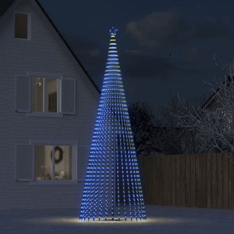 Sapin de Noël à LED 1544 LED bleu 500 cm vidaXL
