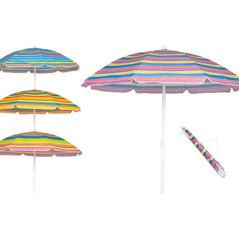 Trade Shop - 180 Cm Paraguas De Playa De Mar 8 Listones En Tela Tnt Coloreada 6699055 -