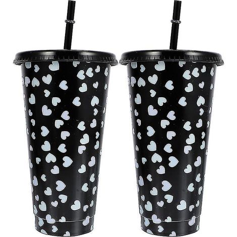 2 Stück Trinkbecher mit Strohhalm