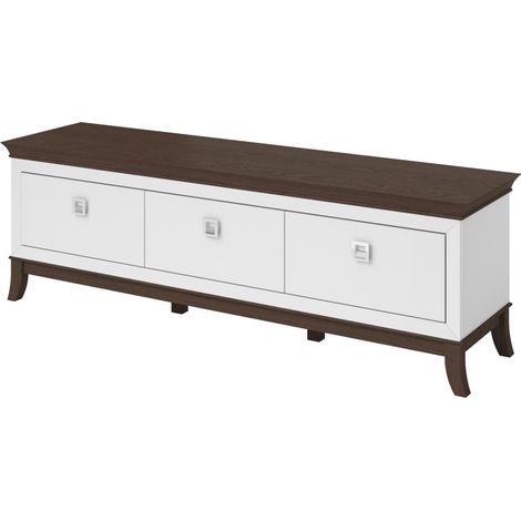Mobile TV 160cm collezione PALACE 3 cassetti. Colore bianco e quercia. (1/3)