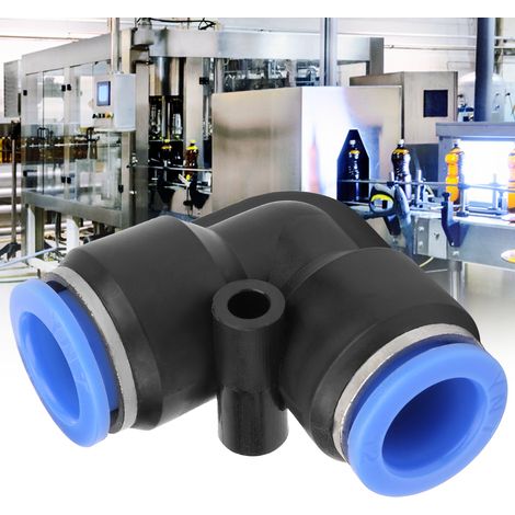 10 Stück 90°-Schnellkupplungs-Winkelstücke für 12-mm-Pneumatikschläuche - PV-12 (1/5)