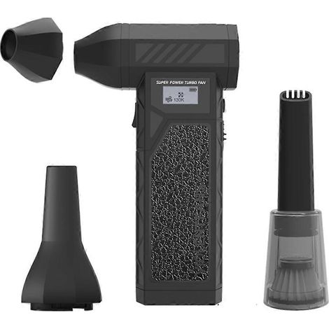 Ventilateur puissant, turboréacteur sans balais de 138 000 tr/min, avec affichage et éclairage LED, collecteur de poussière (1/5)