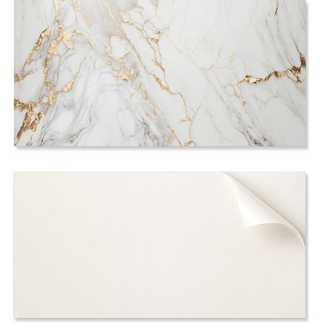Panel de vinilo autoadhesivo con estampado de 100x50 cm, elegante m谩rmol con vetas.