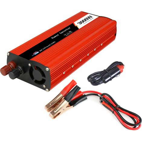 Onduleur 3000W 24V vers 230V avec 2 prises USB – Protection contre surcharges et courts-circuits – Charge rapide pour appareils électroniques (1/3)