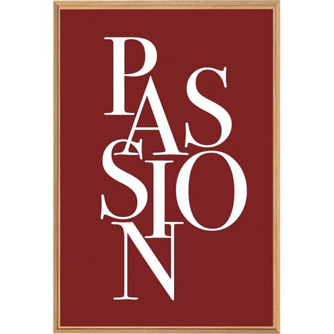 Tableau mural encadré passion 65x97 cm - Tableau Mural Décoratif - Image Encadrée Imprimée en HD - Impression 65x97 cm sur Fibres de Bois FSC - Finition Mate - Fabriqué en France (1/5)