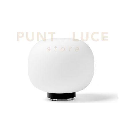 BOMBO LAMPADA DA TAVOLO PICCOLA D.15CM  STRUTTURA METALLO NERO ATTACCO E27