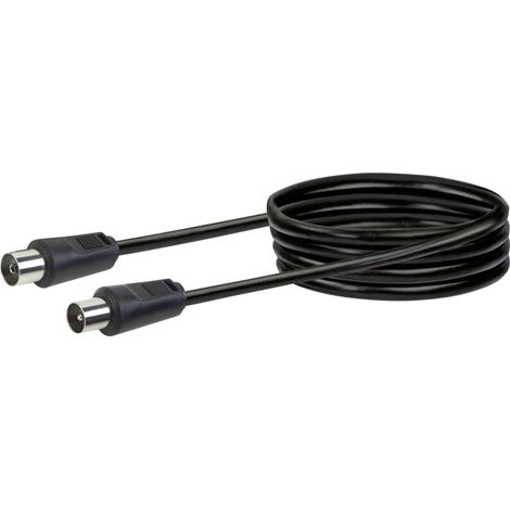 Schwaiger Antennen Anschlusskabel KVK230 053 (75dB) schwarz, 3,0m, 1x IEC Stecker / 1x IEC Buchse Antennen & Koaxkabel (1/2)