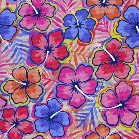 Telas decorativas para exteriores estilo oxford - Motivo floral de estilo hippie 2 I DX373 (1/5)