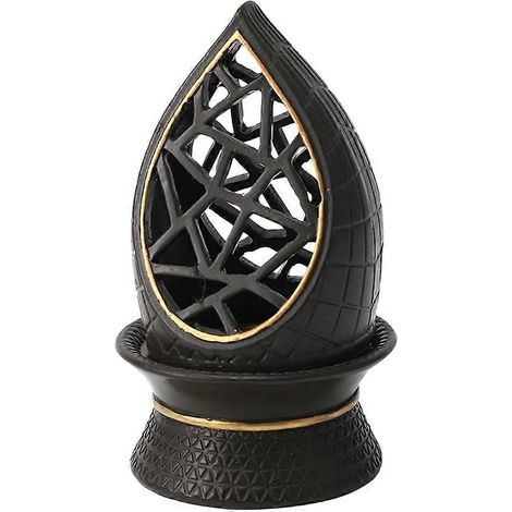 Brûleur d'encens creux en résine, petit objet de décoration parfumée pour table ou bureau. Ornement simple. (1/5)