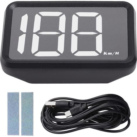 Affichage tête haute X1, compteur de vitesse GPS, expérience de conduite optimisée, alimentation USB, options de placement polyvalentes pour motos et voitures (1/5)