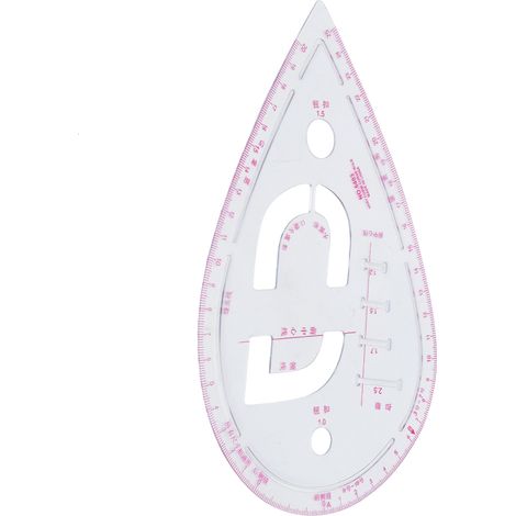 Règle de couture pour placement de boutons et patron de vêtements en plastique souple (1/5)