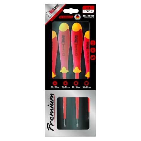 kit de 4 tournevis 1000 v i-slim premium - torx - bizline