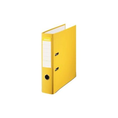 Archivador de palanca esselte carton forrado pvc folio lomo de 75 mm con rado amarillo