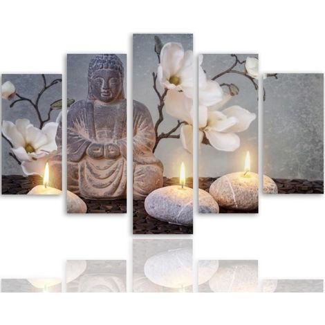 Stampa su tela 5 parti, Buddha - 150x100 (1/4)