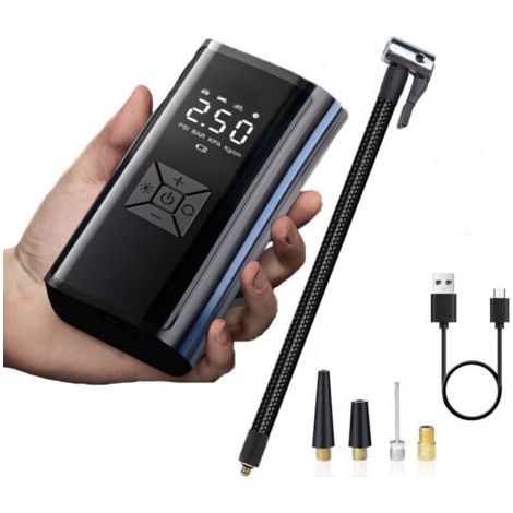 Compresseur d'air électrique sans fil rechargeable pour voiture, vélo, ballon, gonfleur de pneus