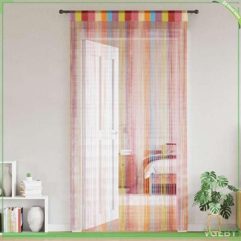 4102038 Rideau en fils 2 pcs 140 x 250 cm multicolore (1/5)