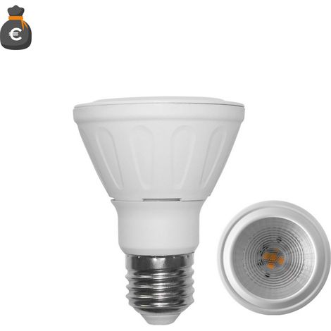 Alcapower Lampada LED PAR20 6W E27 410lm 4000K Bianca Naturale 230V Angolo 38° Faretto ad alta efficienza energetica con tecnologia a luce istantanea
