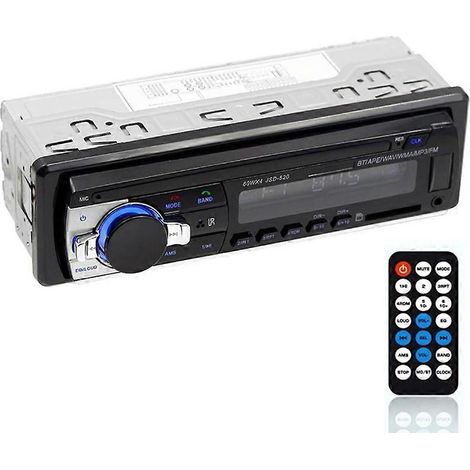 Lecteur MP3 JSD-520 pour voiture, compatible Bluetooth, avec affichage numérique, radio FM et système audio (version carte TF) (1/4)
