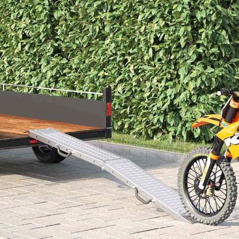 Faltbare Rampe 200kg pro Rampe Silber 186 x 23 x 4,5 cm