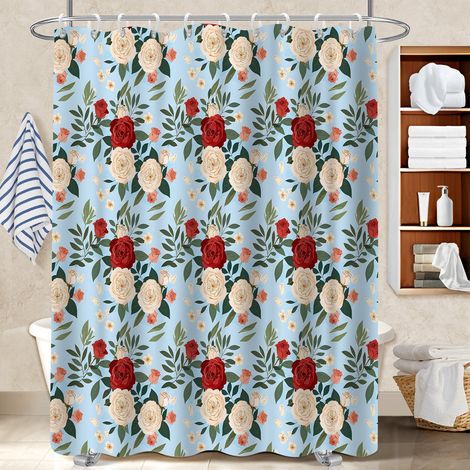 Rideau douche polyester 180x180 souple voile de douche pour se sentir en vacances chez soi (1/5)