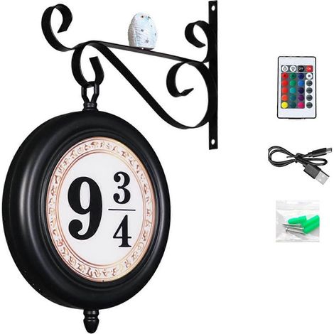 Wandhängendes Plattform-Nachtlicht LED-Fernbedienung, wasserfest, Plattform-Schild-Nachtlicht für D