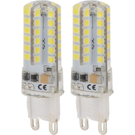 Lot de 2 ampoules LED G9 à intensité variable, lumière blanche 6000K, pour plafonnier 110V-AquaForge (1/3)