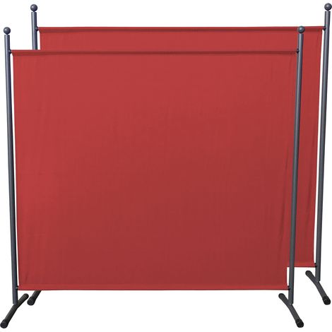 2 Stück Paravent 180 x 178 cm Rotorange - Raumteiler Stellwand Blickdicht Innen & Außen - Garten & Balkon Sichtschutz Trennwand (1/5)