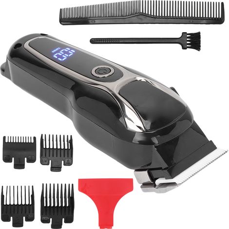 Tondeuse à cheveux électrique professionnelle avec 4 sabots de guidage pour hommes (1/5)