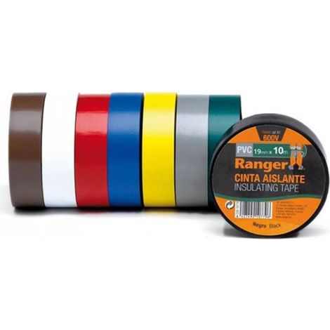 MIARCO cinta aislante 10x19 marron  pack 10 , Cinta aislante PVC, para todo tipo de aislamientos y unionesColor MarrónPack de 10 rollosMedidas del Rollo 19x10x0.13mm (1/2)