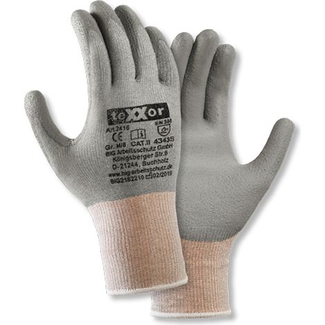teXXor® Schnittschutz-Strickhandschuhe PU-BESCHICHTUNG, Grau/Grau (1/5)