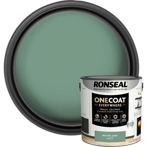 Ronseal One Coat Everywhere Interior Paint Muted Jade Matt 2.5L