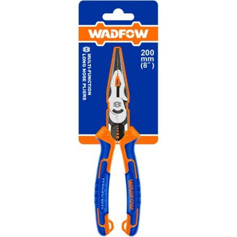 Alicate Punta Larga Multifuncional 6 en 1 WADFOW 8"/200mm Cr-V, Ahorro de Energía 30%
