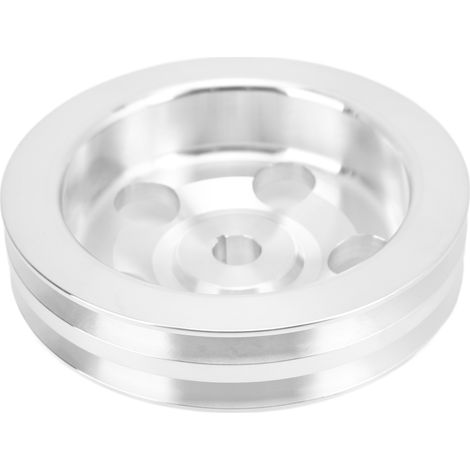 Remplacement de poulie de pompe de direction assistée en alliage d'aluminium à 2 rainures pour les unités à clé Chevy jusqu'en 1972. (1/4)