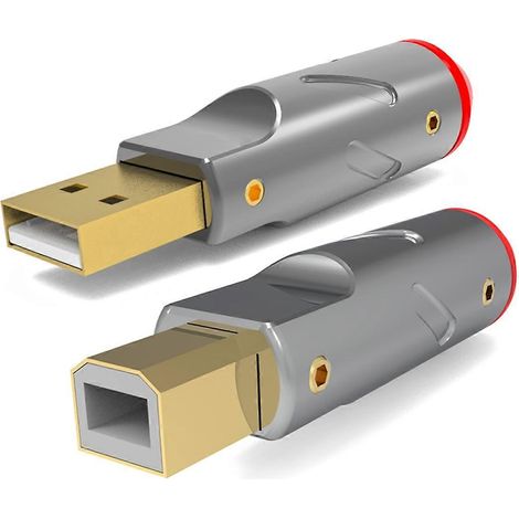 Câble de données USB plaqué or 24 carats HiFi Audio avec prise jack intégrée. (1/5)