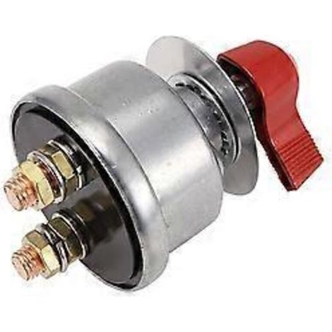 Interrupteur principal de déconnexion de batterie, câble de batterie 4 AWG de 30 cm (1 pi), coupe-batterie haute intensité pour VR, bateau, VTT (rouge) (1/5)