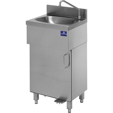 Lave-mains sur soubassement fermé avec commande à pédal 500x400x850 mm - VIRTUS (1/3)
