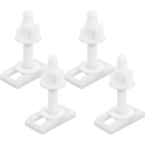Kit de Fixation Accessoires pour Siège de Toilette avec 4 Vis Installation Dissimulée en Abs Blanc pour Abattant Wc Compatible Plupart des Toilettes (1/5)