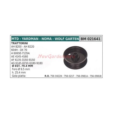 Polea para tractor de césped AH 8200 8220 MTD 021641