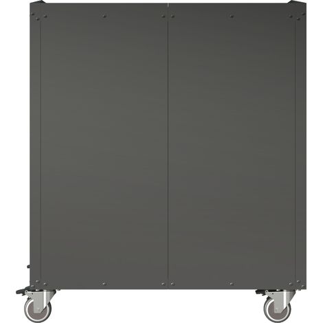 Carro portaherramientas metálico con 3 cajones, 75 × 42 × 88 cm, negro/gris, con ruedas (1/5)