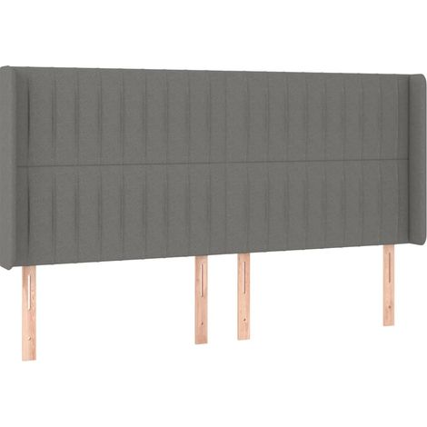 Maison Exclusive - Testiera ad Orecchio GrigioScuro 163x16x118/128cm inTessuto